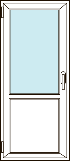 Балконная пластиковая дверь с непрозрачным низом