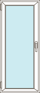 Сплошная балконная пластиковая дверь